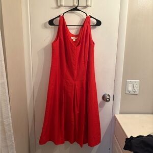 Elegant Red Sleeveless Dress- ONLY WORN TWICE!